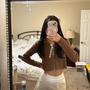 Brandy Melville cropped zip up jacket